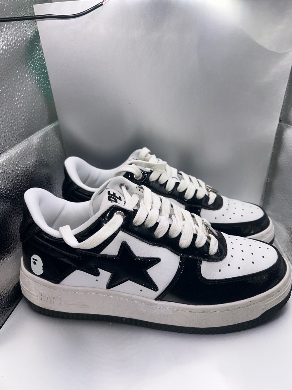 BAPE Black & White Patent (with box)